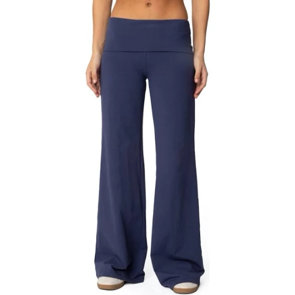 Edikted Women's Wide Leg Fold Over Pants