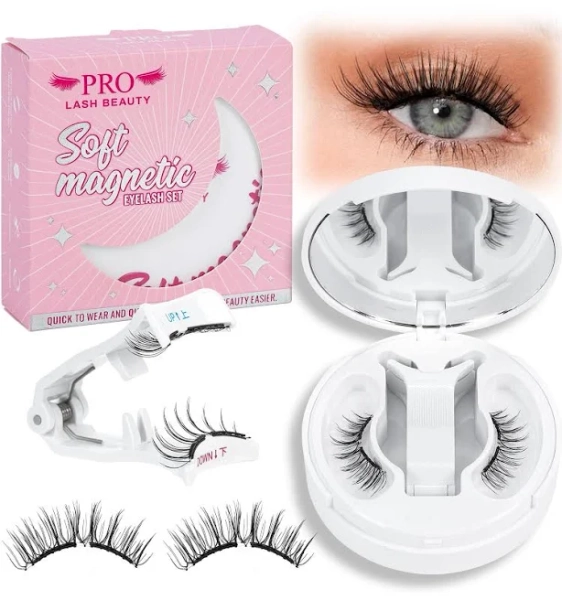 Magnetic Eyelashes With Applicator Long Lasting And Reusable Magnetic Lashes Kit 5Pcs Magnets Per Piece No Glue Needed False Eyelashes Waterproof