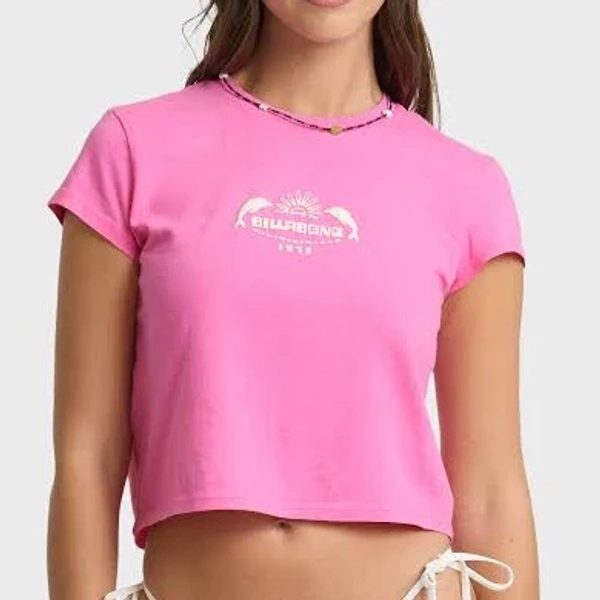 Billabong Women's Getting There Soon Cropped T-Shirt