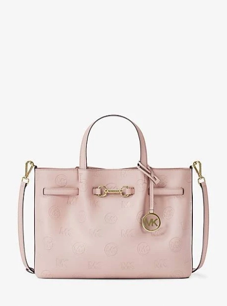 Michael Kors Carson Medium Logo Debossed Satchel