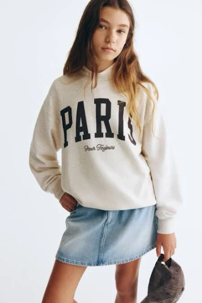 Girls H&M Sweatshirt with Printed Motif