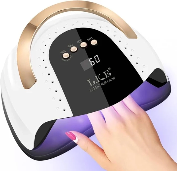 268w Uv Led Nail Lamp Lke Gel Polish Dryer 4 Timer 57 Led Beads White