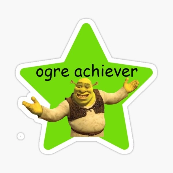 "shrek pun" Sticker for Sale by charlo19