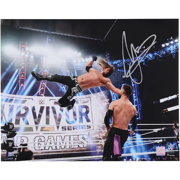 AJ Styles WWE Autographed 16" x 20" Phenomenal Forearm vs. Finn Balor Photograph