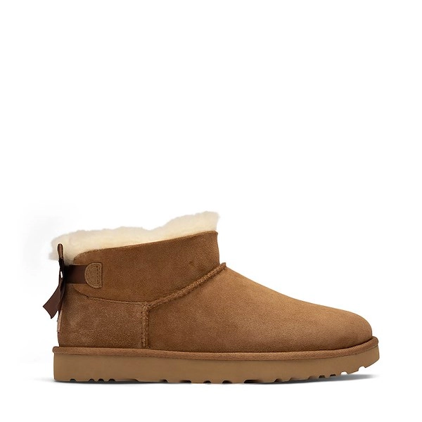 Womens UGG&reg; Ultra Mini Bailey Bow Boot - Chestnut