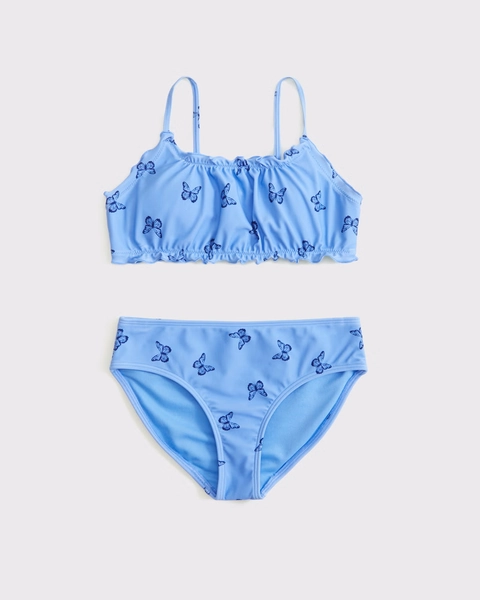 lettuce edge scoopneck two-piece swimsuit