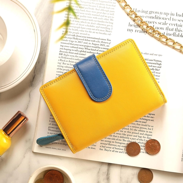 Multicolour Leather Wallet For Women RFID Bifold Purse With Zipped Coin Pocket Gift Boxed Card Holder Christmas Gift Idea Womens Wallet