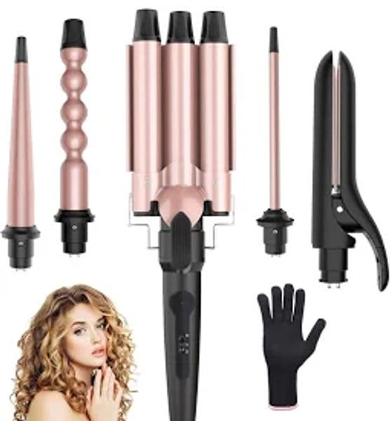 5 in 1 Interchangeable Curling Wand Set