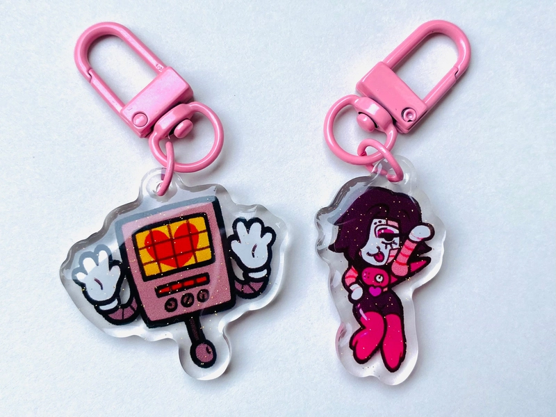 Mini Glitter Mettaton Charms