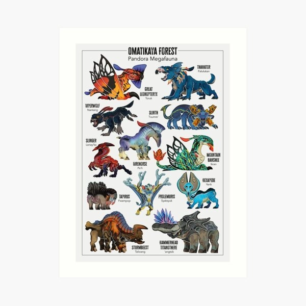 Omatikaya Forest Megafauna Art Print