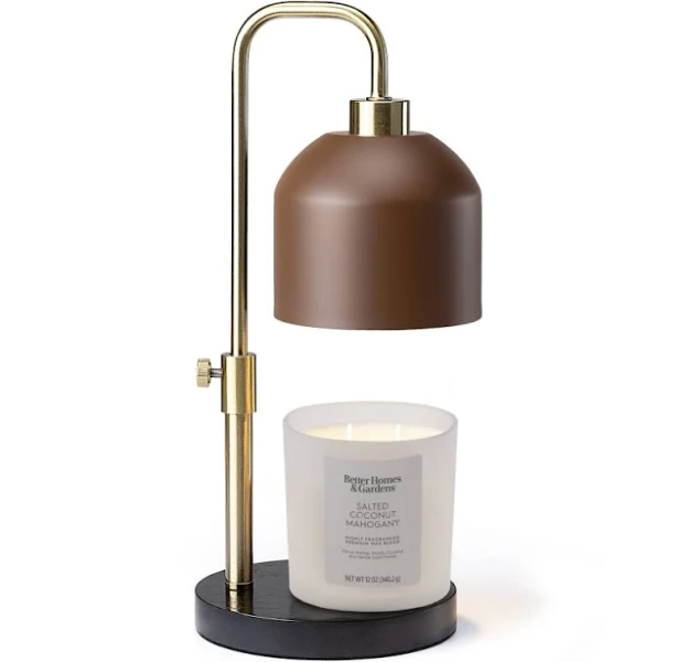 Better Homes & Gardens Matte Taupe Metal Candle Warmer Lamp