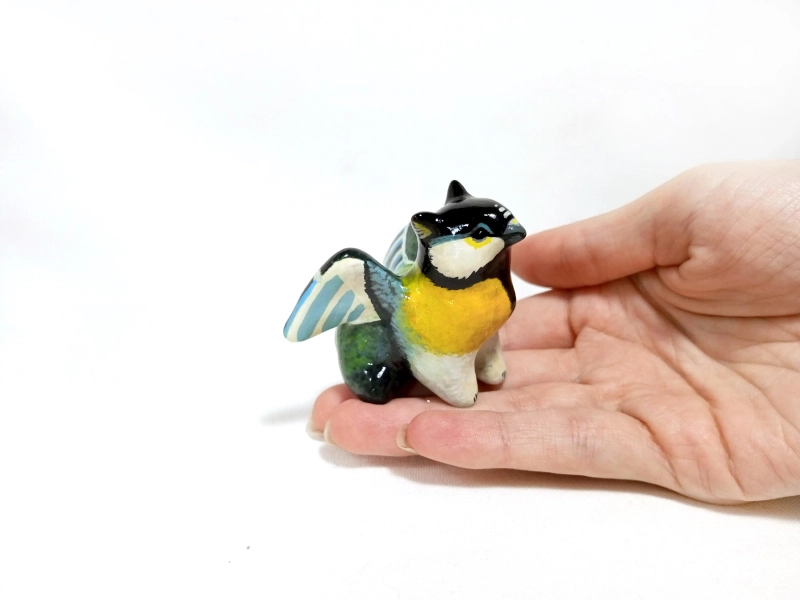 Chickadee Griffin figurine TO ORDER Small hand sculpted Gryphon statue  Tiny clay animal Cute sculpture Bird Griffin mini figure Gifts