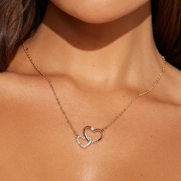 Fashion Nova Ari Hearts Necklace