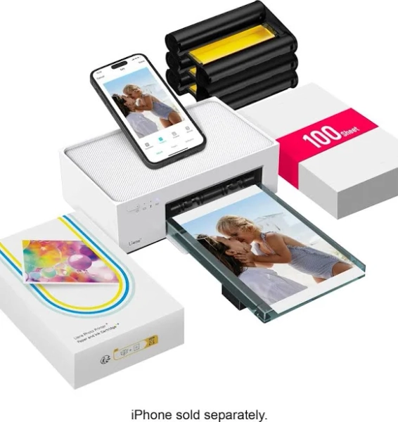 Liene M100 4x6 Photo Printer Phone Printer 100 Sheets & 3 Cartridges