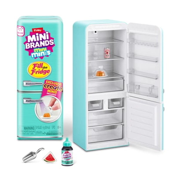 Mini Brands Fill the Fridge Playset (Assorted) Collectible Blind Novelty and Gag Toy by ZURU