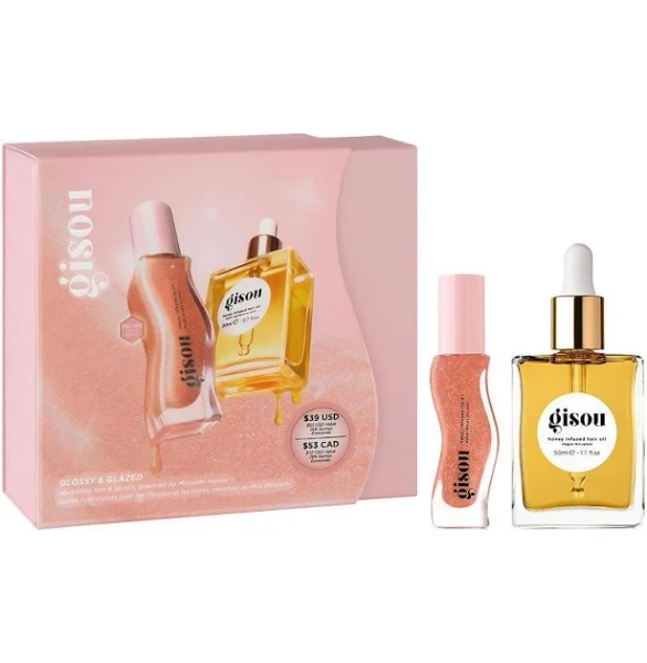 Gisou Glossy & Glazed Hair & Lip Oil Gift Set