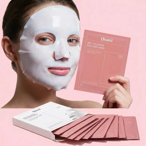 Best Korean Collagen Face Mask. Hydrating Firming Sheet Mask For Anti Aging Brightening Smooth Glowing Skin