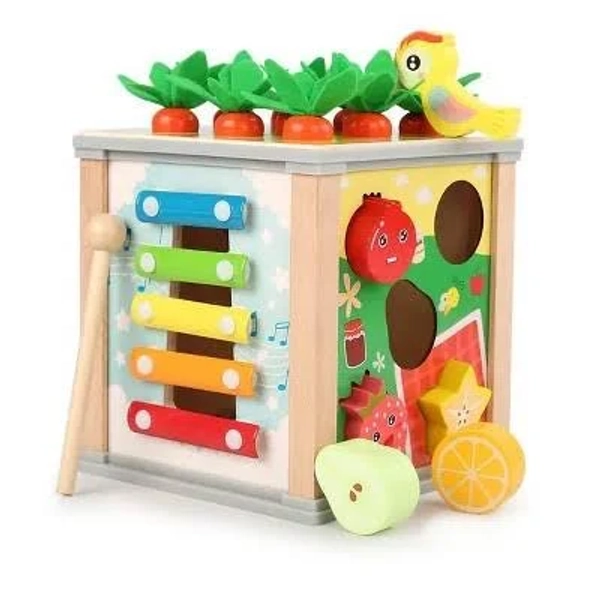 6-in-1 Fun Activity Cube Montessori Busy Toy for Toddlers