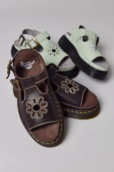 Dr. Martens Women's Dunnet Flower T-Strap Sandals