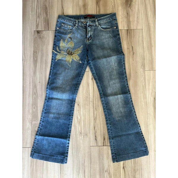 S.D. JIEPAI Bootcut Jeans Womens XL Blue Denim...