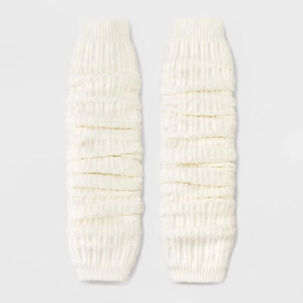 Women's Textured Super Soft Legwarmer Boot Socks - Auden™ Ivory 4-10