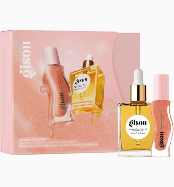 Gisou Glossy & Glazed Hair & Lip Oil Gift Set