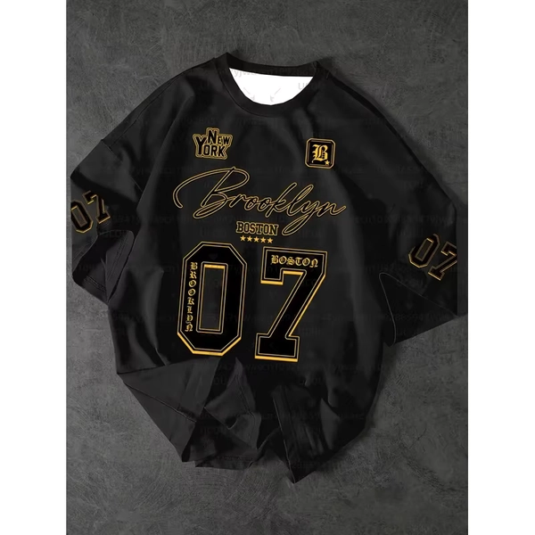 Men's sports shirt Brooklyn 07 short-sleeved printed T-shirt Summer graphic T-shirt plate-size women's sports T-shirt top - AliExpress 200000343