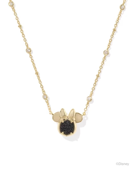Disney | Kendra Scott Gold Minnie Mouse Short Pendant Necklace in Freshwater Cultured Pearl
