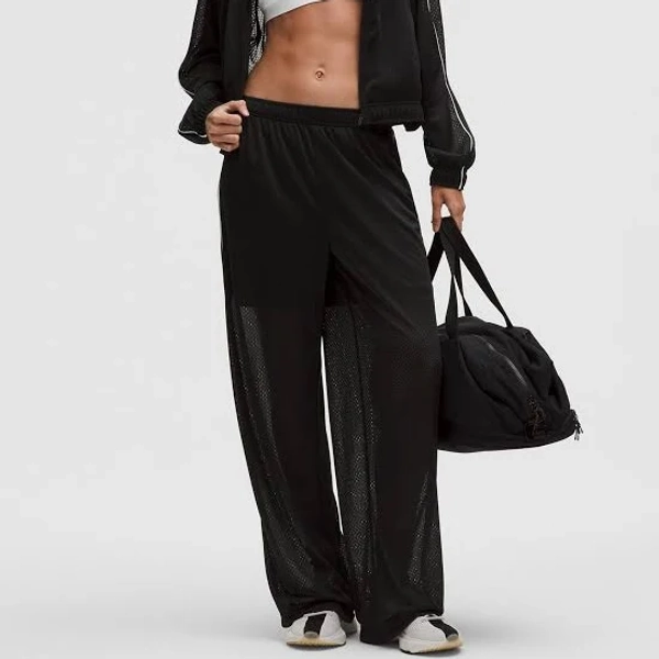 Lululemon Women's Mesh High-Rise Wide-Leg Training Pants