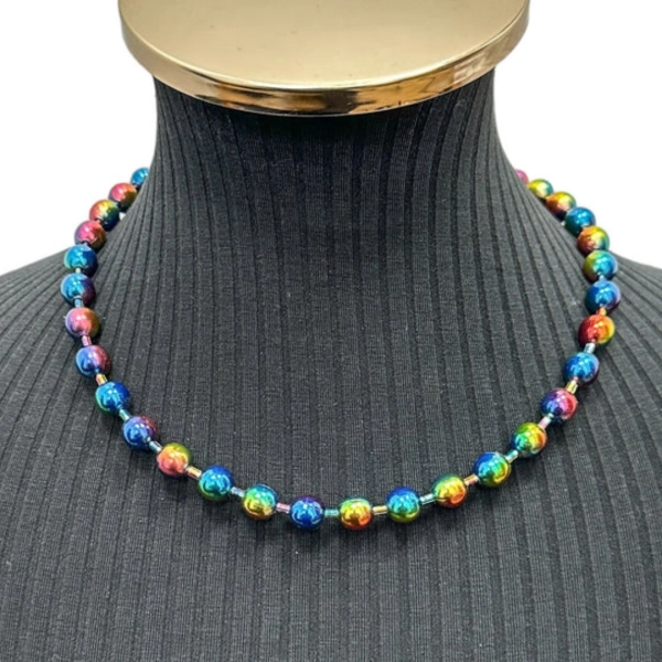 Rainbow Ball Chain Necklace by Funk Plus | Kei Collective