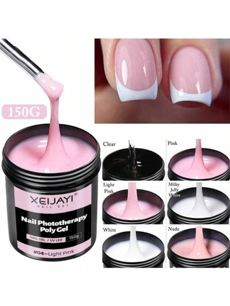 XEIJAYI XEIJAYI 18Pcs 150g Poly Nail Gel UV LED Cured Builder Nail Gel Acrylic Crystal Nail Extension Gel For Nails DIY At Home Salon