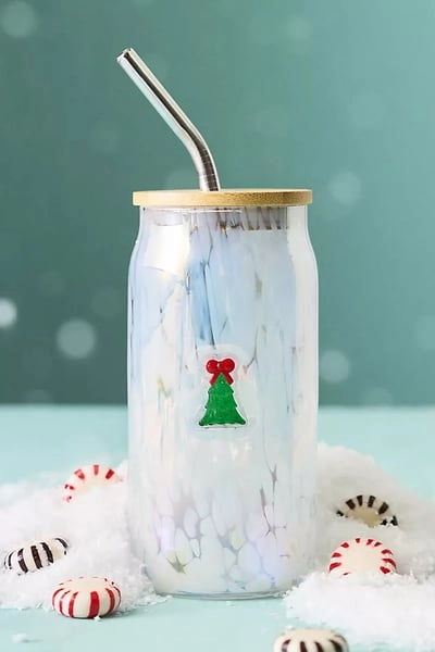 The Festive Confetti Icon Juice Glass Tumbler with Lid