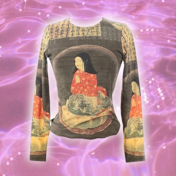 Vintage archive cyber all over print long sleeve....