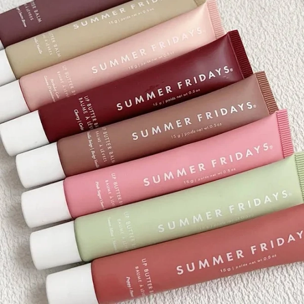 Summer Friday's Pink Sugar Vanilla Beige Lip Balm Moisturizing Lipstick Mini Set Smooth Soft Tube