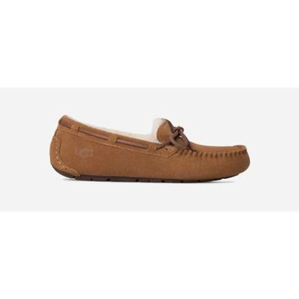 UGG® Women's Dakota Wool-Lined Suede Slipper in Brown/, Size 5