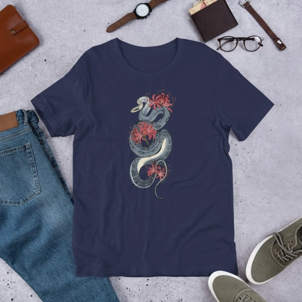 Vietnamese Blue Beauty Snake T-Shirt Reptile Artwork
