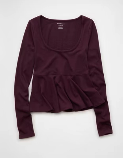 AE Long Sleeve Peplum Top