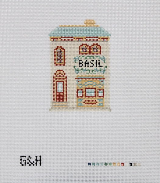 Basil Needlepoint Canvas (Lenox - Spice Village Collection)