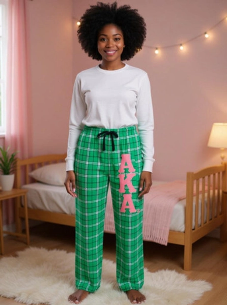Alpha Kappa Alpha Pajamas -  AKA PJ's Flannel Plaid Pant