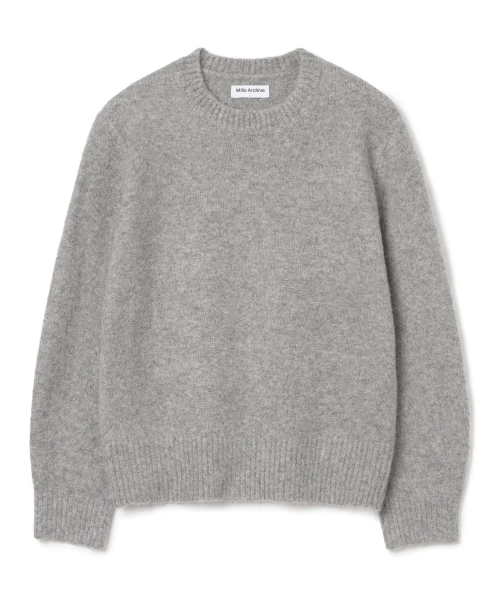 Crop Silhouette Knit [Melange Gray]