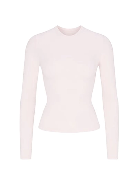 SKIMS Women's Long Sleeve T-Shirt - Barely Pink - Size XL