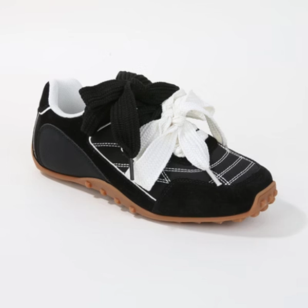 Berness Women's Lacey Dual Bows Trail Sneakers Black 9