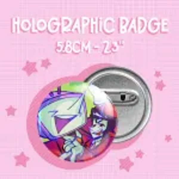 "Ready for the Show!" Spamtenna - Holographic Badge by mochikat - ACGGOODS