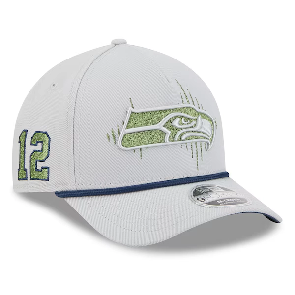 Youth Seattle Seahawks  New Era Wolf Gray 2025 Rivalries Collection 9FORTY A-Frame Adjustable Hat