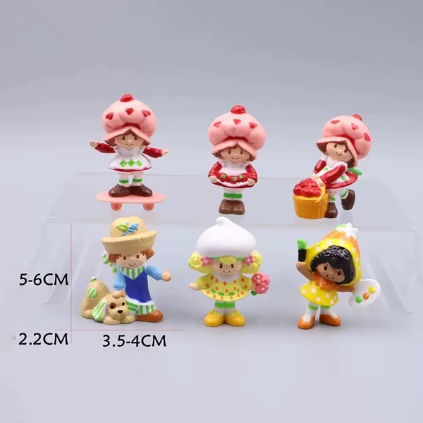 Strawberry Girl 6Cm Figure Vintage Kawaii Anime Doll Cake Decorative Decoration DIY Christmas Toy Gifts For Children - AliExpress 26