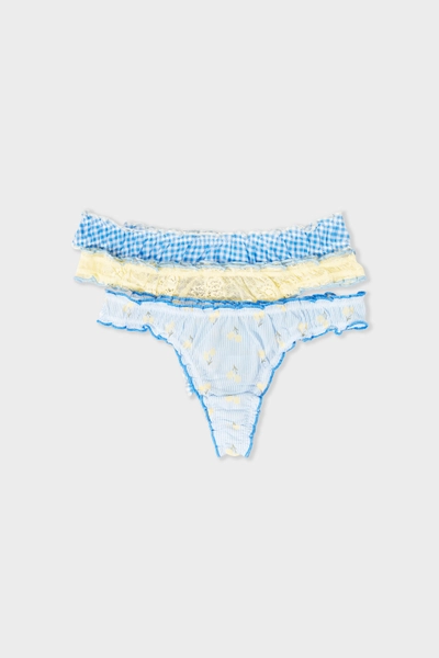 Lot de 3 tangas en coton