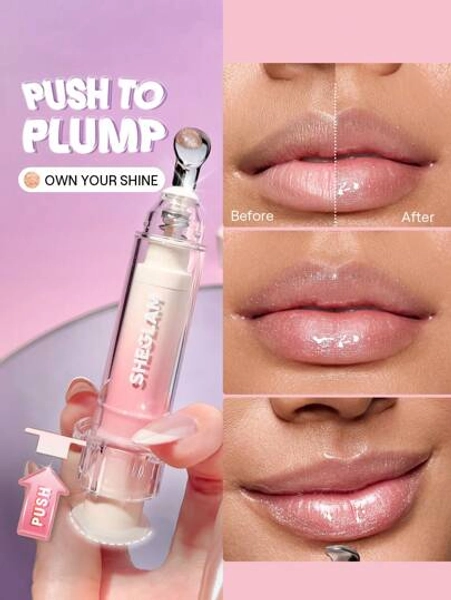 SHEGLAM Booster Shine Plumping Lip Gloss-Own Your Shine Brand Beauty Makeup Cosmetic For Women Girls Perfect For Fall Winter Ideal For Y2K Fancy Fashion Suitable For Birthday Present Halloween Party Ready Best Color