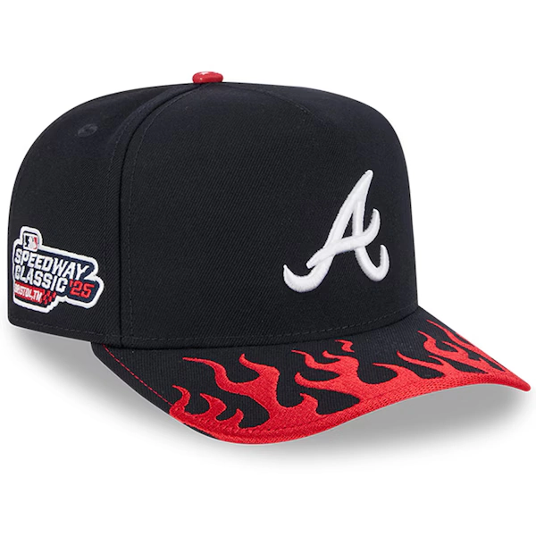 Atlanta Braves New Era 2025 MLB Speedway Classic A-Frame 59FIFTY Fitted Hat - Navy