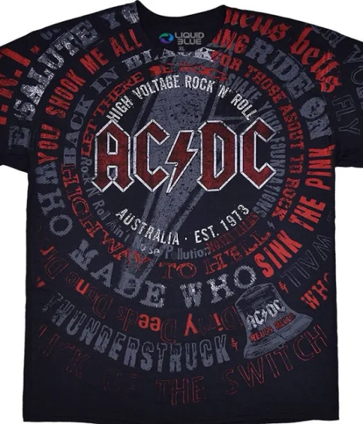 AC/DC Songs Mens T-Shirt