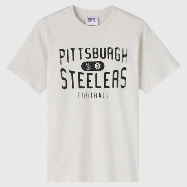 Unisex Pittsburgh Steelers OVO x NFL Heather Gray T-Shirt